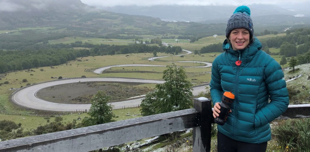 Hannah after she arrived in Patagonia