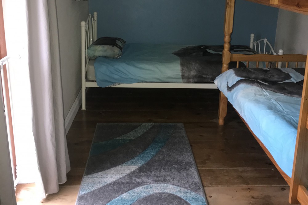 Bedroom with elephant bedding