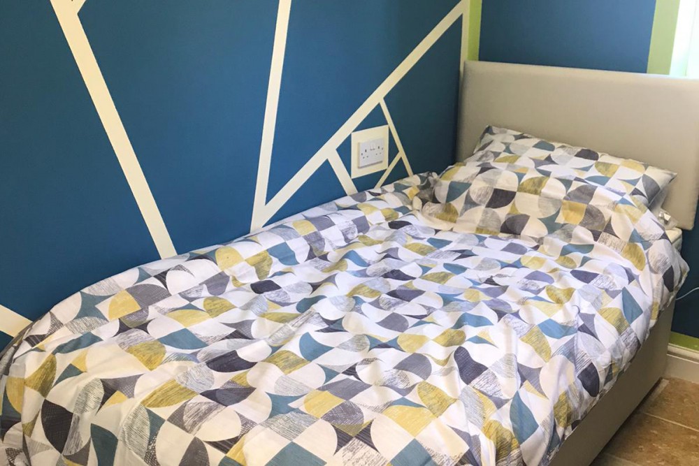 One of the volunteer bedrooms