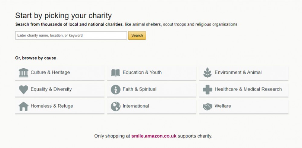 Log into AmazonSmile and search for CHICKS