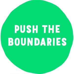 Push the boundaries text in a circle